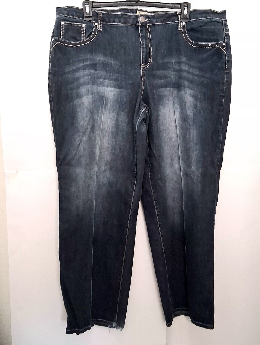 EARL JEANS Dark Blue Straight Leg Women’s Jeans Size 24W SELLs AS IS